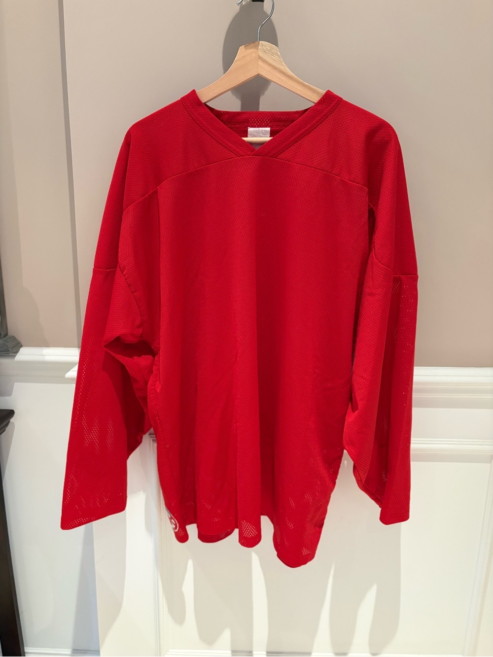 Vintage Athletic Knit Red Sports Jersey